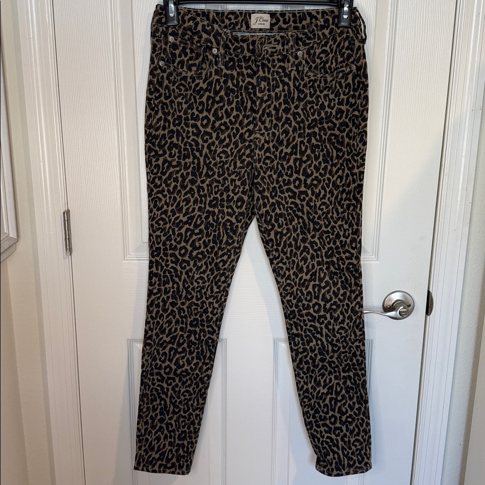 J. Crew Denim high-rise Leopard Print  jeans - Brown and pockets front/back